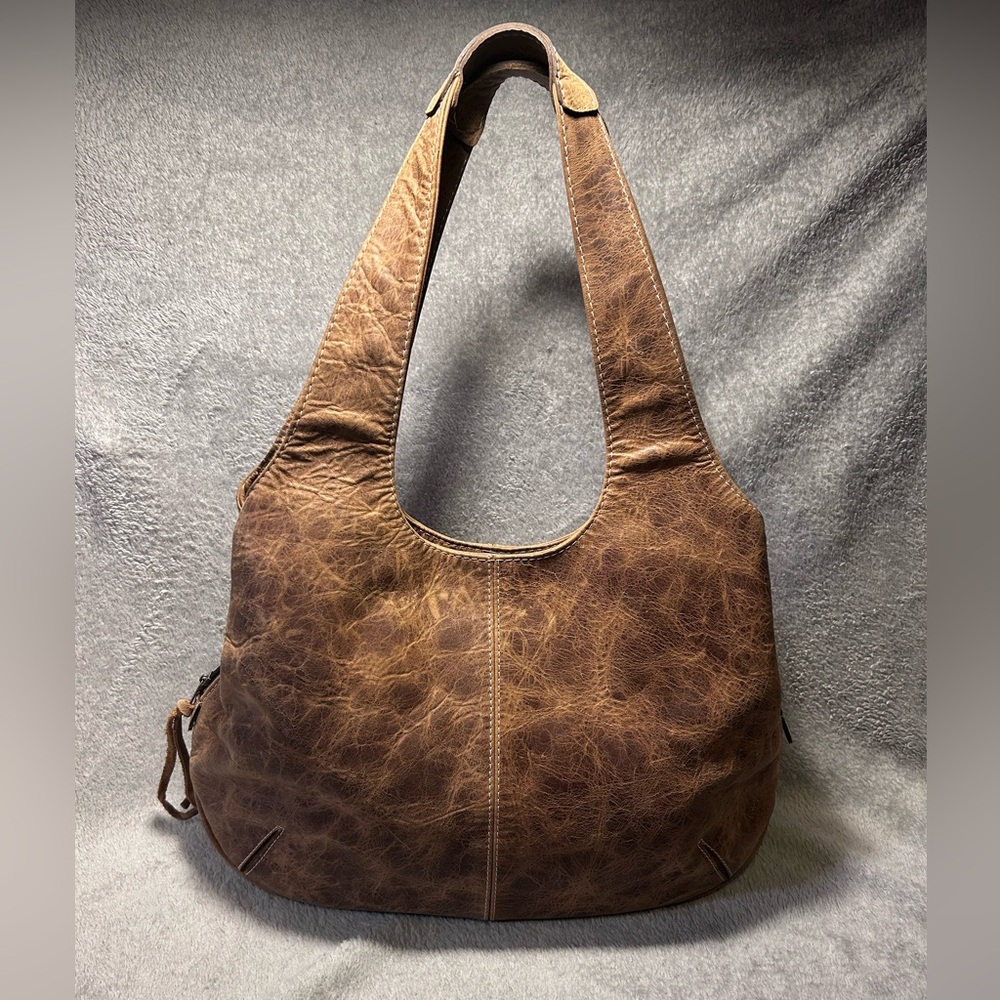 Hinojosa Urban Caramel Genuine Leather Hobo